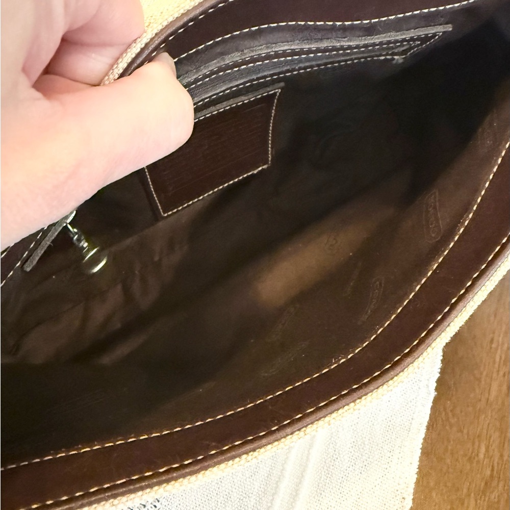 Coach Bleeker Vintage Linen and Leather Made in USA - Picture 7 of 9